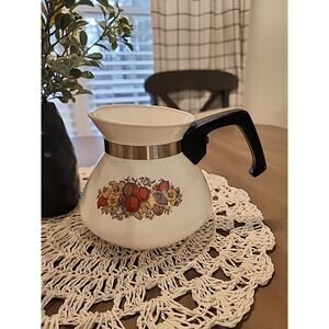 Vintage Corning Ware 6 Cup Teapot/Coffee - Spice of Life P-104 No Lid RARE